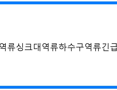 ⚡️ 인천변기역류싱크대역류긴급출동뚫음! 24시 해결사