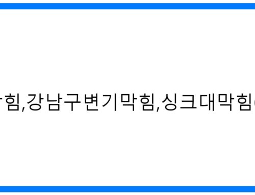 강남구하수구막힘, 변기 싱크대 막힘 해결! [긴급출동]