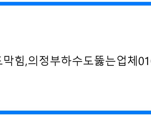 긴급! 의정부하수도막힘,의정부하수도뚫는업체010-3084-0089 완벽 해결!