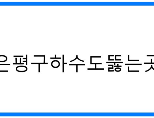 뚫어뻥은 옛말! 은평구하수도뚫는곳 확실한 해결