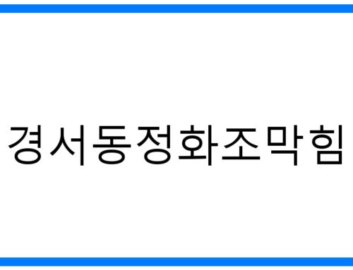 경서동정화조막힘 해결! 완벽 가이드 & 긴급 출동