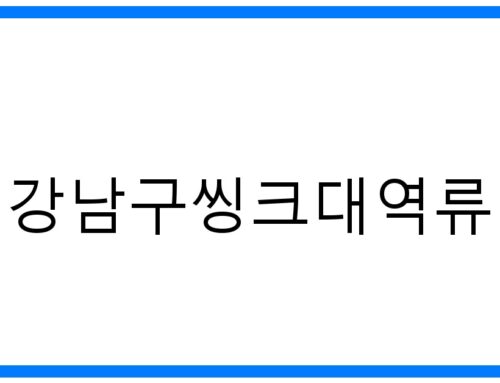 강남구 씽크대 역류🚨 완벽 해결 및 예방꿀팁 대방출!