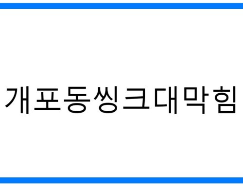 개포동씽크대막힘? 확실한 해결! 전문가가 알려주는 꿀팁