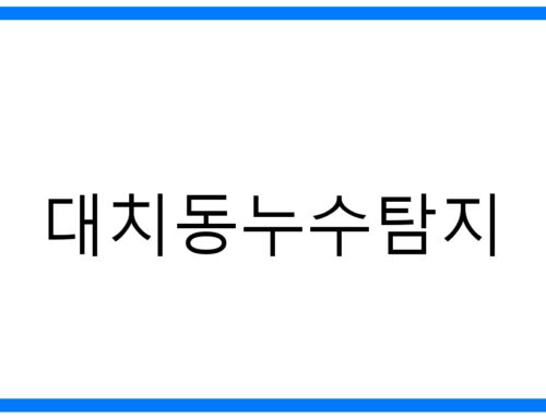 숨은 대치동누수탐지, 완벽 해결 비법!