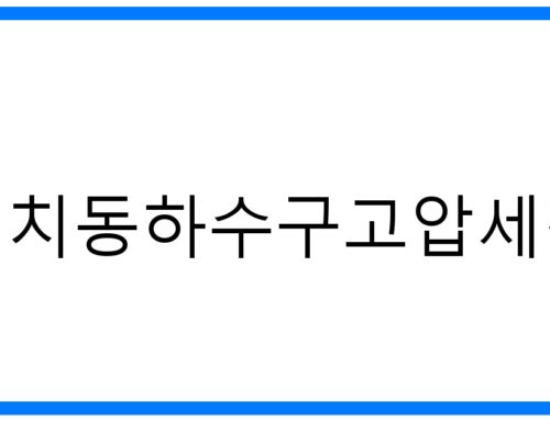 대치동하수구고압세척: 확실한 해결! 막힘 원인 & 완벽 시공