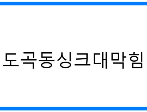 도곡동싱크대막힘 해결! 1시간 만에 뚫는 비법 공개