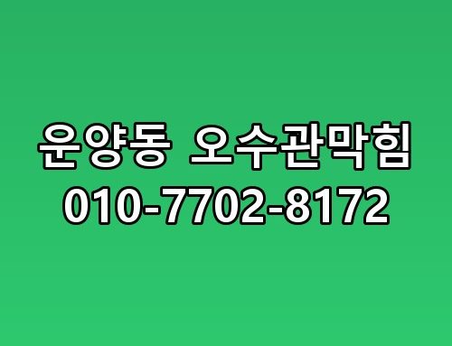 운양동 오수관막힘 010-7702-8172 한번 짚어봐야 할 이야기