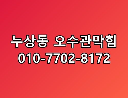 누상동 오수관막힘 010-7702-8172 실제로 보니 느낌이 다르네요