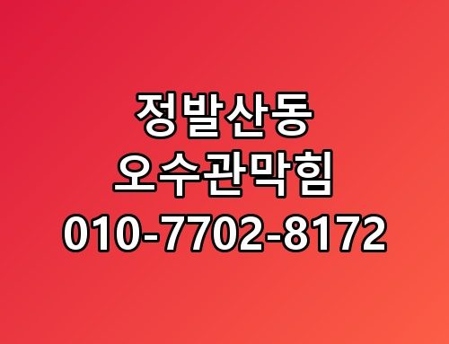 정발산동 오수관막힘 010-7702-8172 이 정도일 줄은 몰랐네요