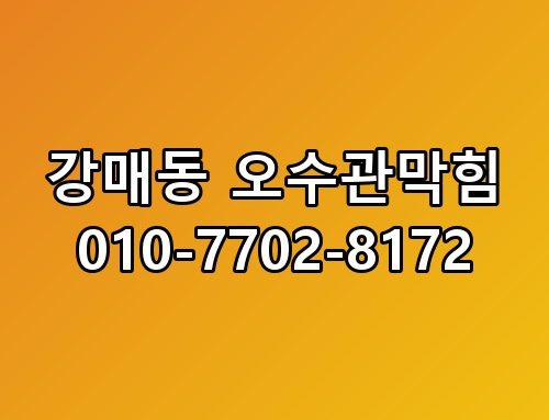 강매동 오수관막힘 010-7702-8172 진짜 이게 맞나 싶더라고요