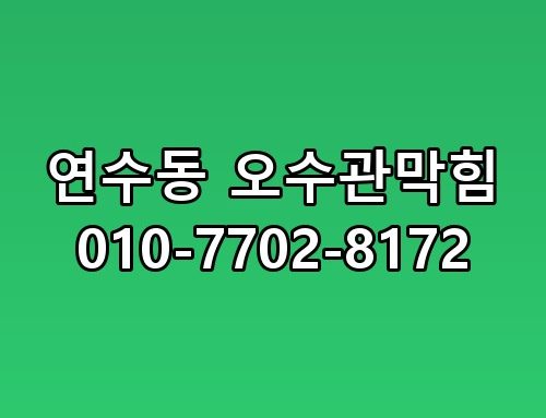 연수동 오수관막힘 010-7702-8172 이게 어떻게 된 일인지