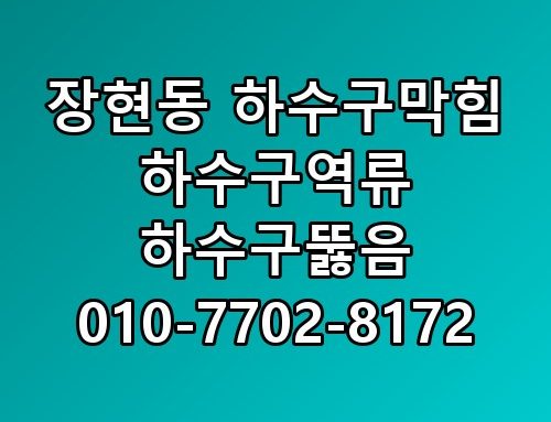 장현동 하수구막힘 하수구역류 하수구뚫음 010-7702-8172