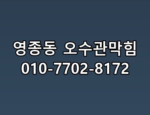 영종동 오수관막힘 010-7702-8172 실제로 보니 느낌이 다르네요