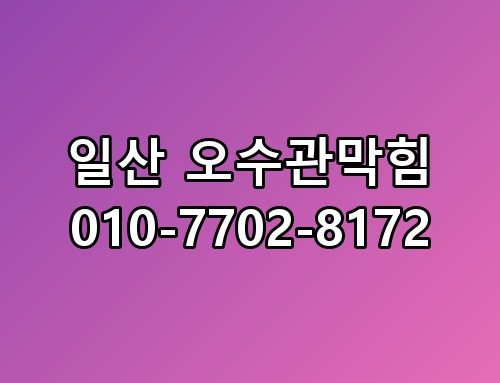 일산 오수관막힘 010-7702-8172 이게 어떻게 된 일인지