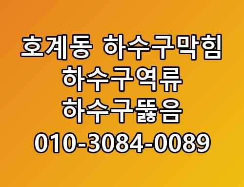 호계동 하수구막힘 하수구역류 하수구뚫음 010-3084-0089