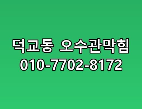 덕교동 오수관막힘 010-7702-8172 직접 겪어보니 왜 실력자인지
