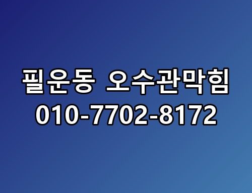 필운동 오수관막힘 010-7702-8172 직접 확인해봤어요