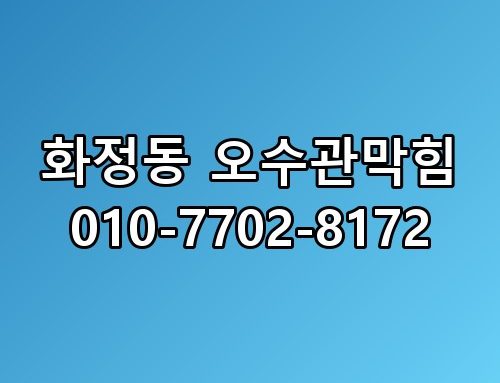 화정동 오수관막힘 010-7702-8172 이 정도일 줄은 몰랐네요