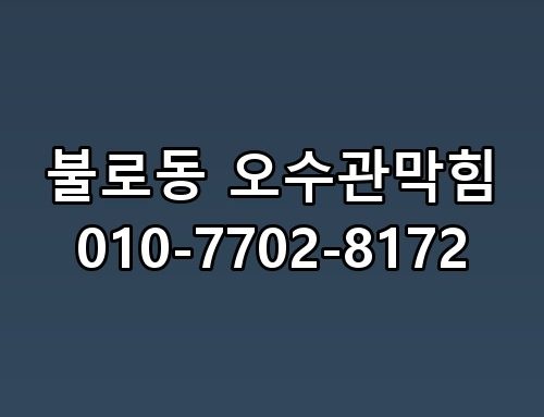 불로동 오수관막힘 010-7702-8172 지금 상황 정리해봤습니다