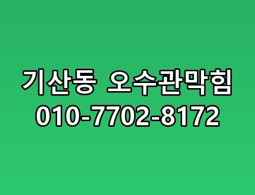 기산동 오수관막힘 010-7702-8172 실제로 보니 느낌이 다르네요