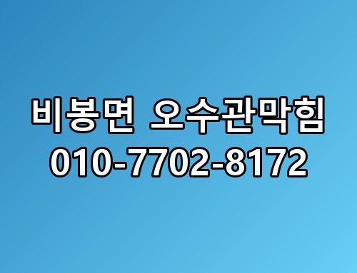 비봉면 오수관막힘 010-7702-8172 이 정도일 줄은 몰랐네요