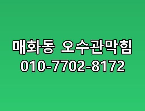 매화동 오수관막힘 010-7702-8172 현장 점검으로 확인한 해결책들