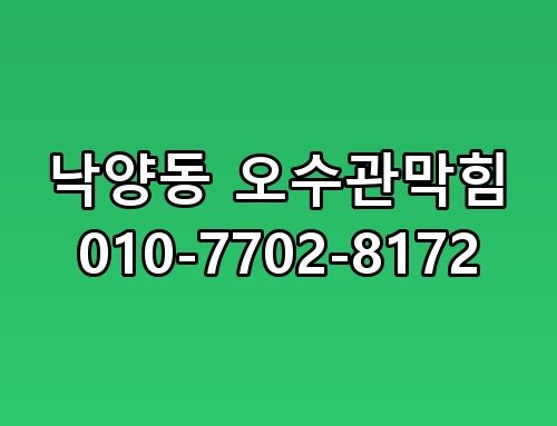 낙양동 오수관막힘 010-7702-8172 직접 확인해봤어요