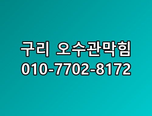 구리 오수관막힘 010-7702-8172 이게 어떻게 된 일인지