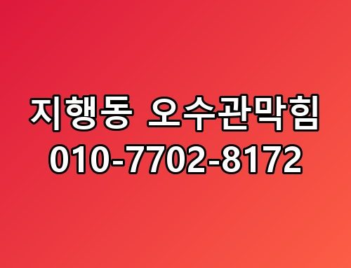 지행동 오수관막힘 010-7702-8172 진짜 이게 맞나 싶더라고요