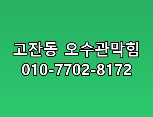 고잔동 오수관막힘 010-7702-8172 실제로 보니 느낌이 다르네요