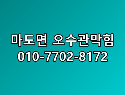 마도면 오수관막힘 010-7702-8172 실제로 보니 느낌이 다르네요