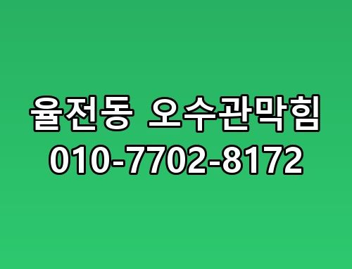 율전동 오수관막힘 010-7702-8172 실제로 보니 느낌이 다르네요