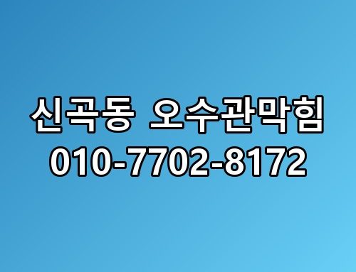신곡동 오수관막힘 010-7702-8172 놓치면 후회할 포인트