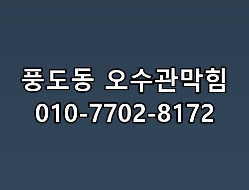 풍도동 오수관막힘 010-7702-8172 진짜 이게 맞나 싶더라고요