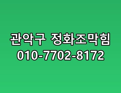 관악구 정화조막힘 010-7702-8172 진짜 이게 맞나 싶더라고요