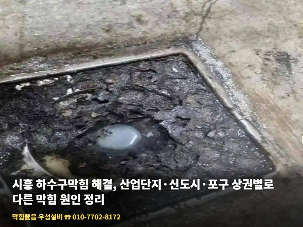 시흥 하수구막힘 - 시흥 정왕동 오염된 배수 트랩